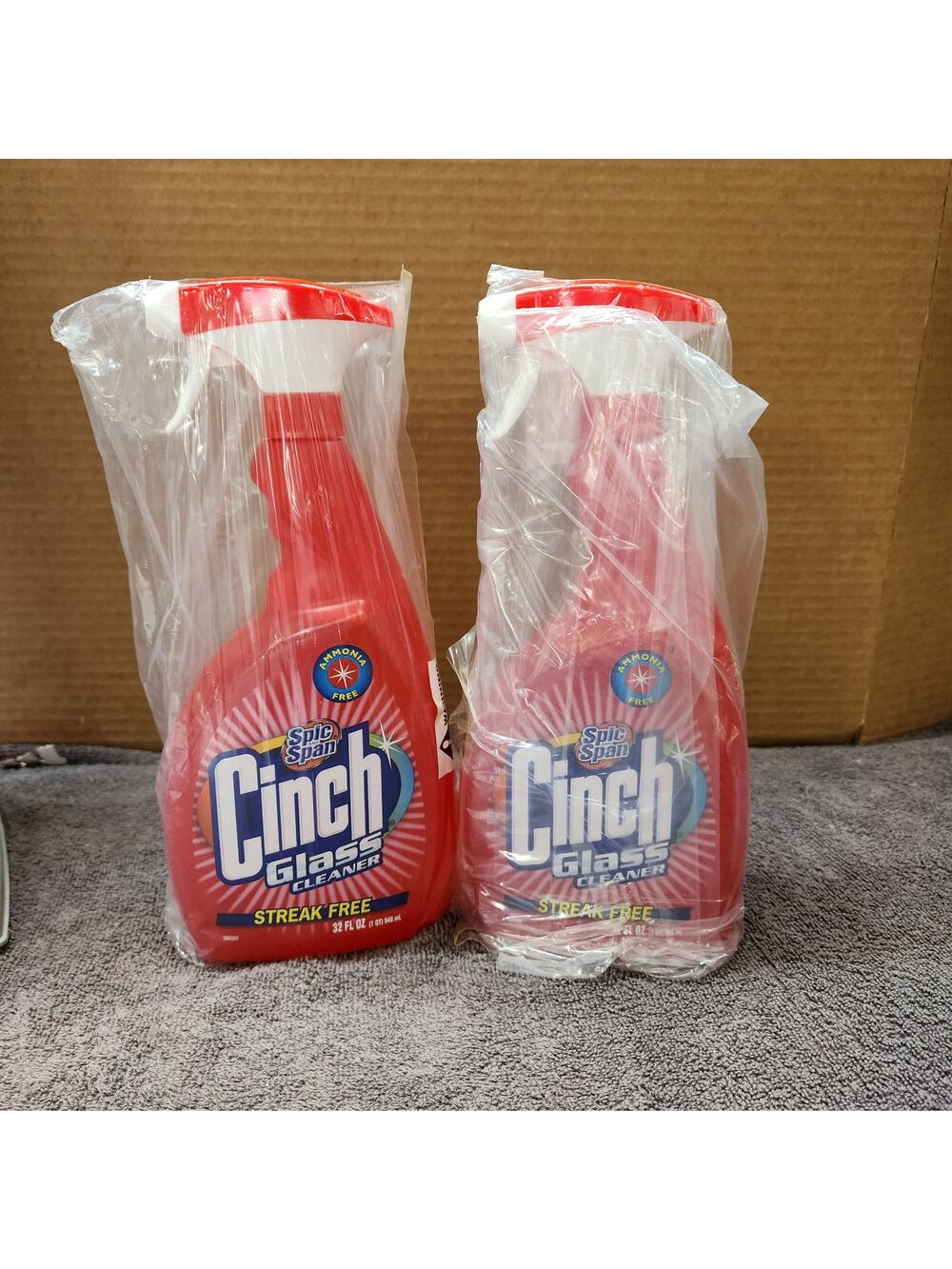 Set of 2 Cinch Glass Cleaner full bottles 32 oz. each  W